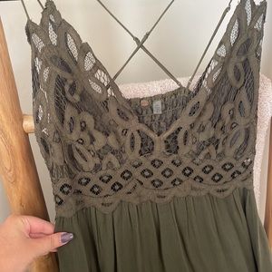 Free people olive green dress